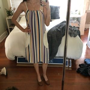 Vintage rainbow striped dress